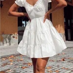 Size 4 Cotton White Summer Dress